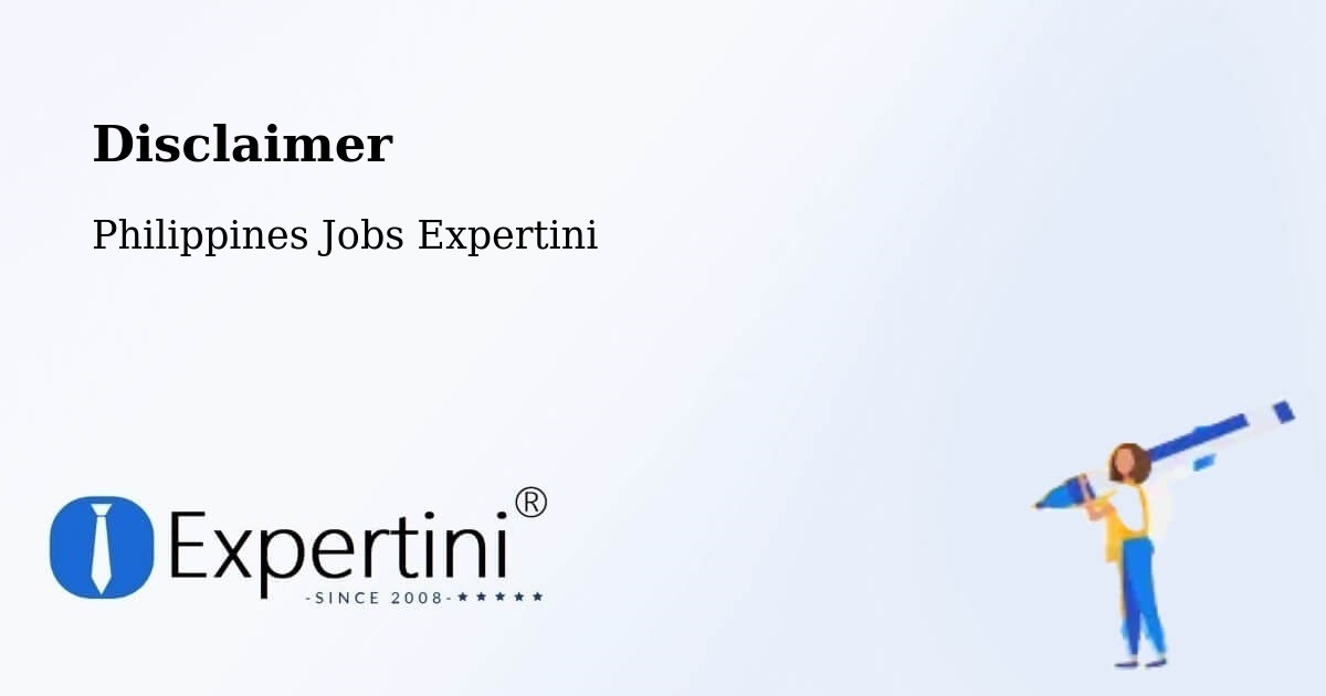 Disclaimer – Ramos West - Philippines Jobs Expertini